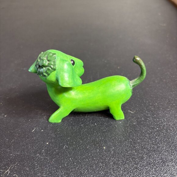 Enesco Home Grown Figuring Green Pepper Dachshund retired, no box - Picture 2 of 5